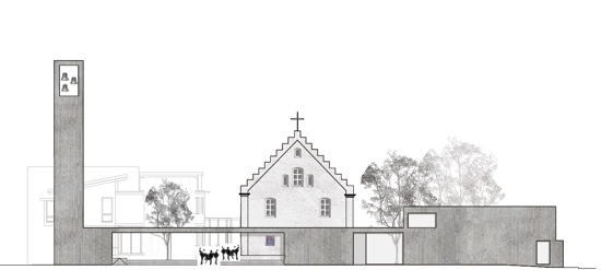 Neubau einer Kirche mit Pfarrhaus, Illertissen